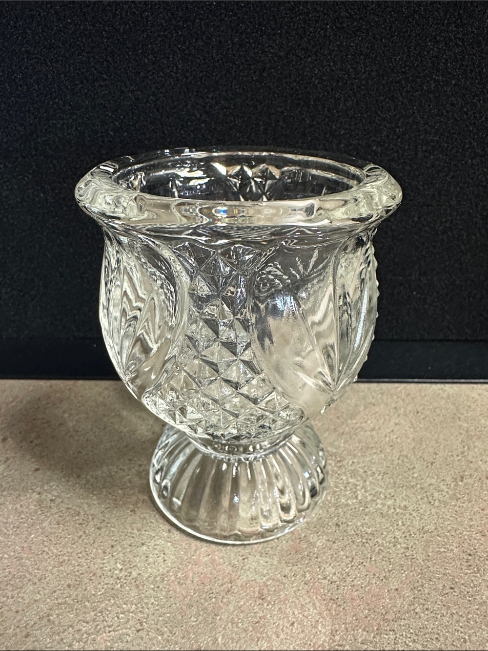 Vintage 1970’s Avon “Tulip Clear Fire” Reversible Candle Holder